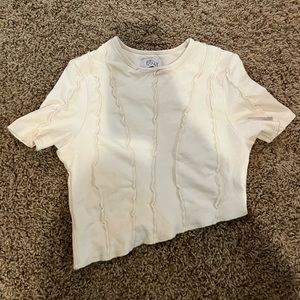 Oh Polly slanted cropped top